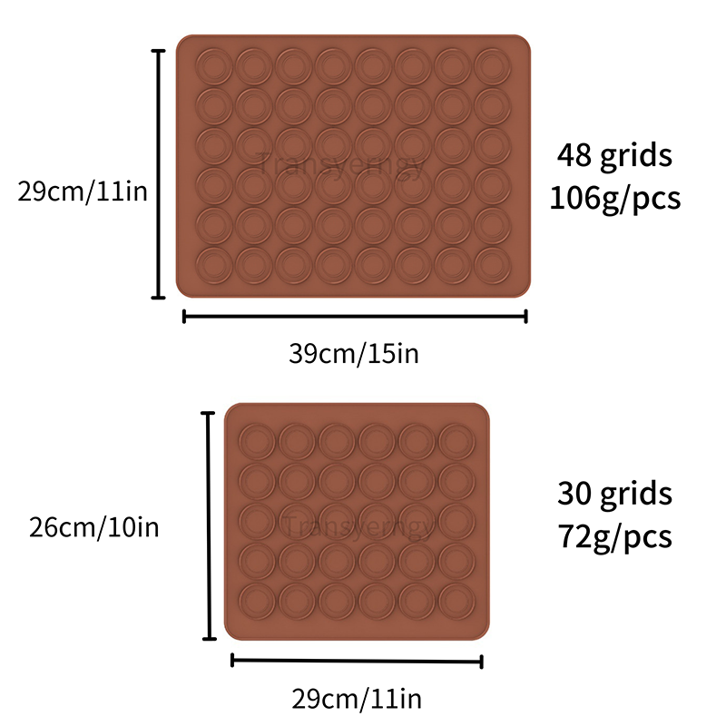 2024 Food-grade Silicone Macarons Donut Mold 48/30 Grids Chocolate Tray Baking Tools DIY Pan