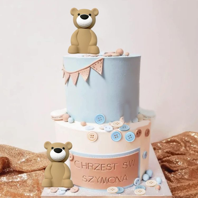 3D Bear Balls Cake Toppers for Birthday Baby Shower Party Decorations