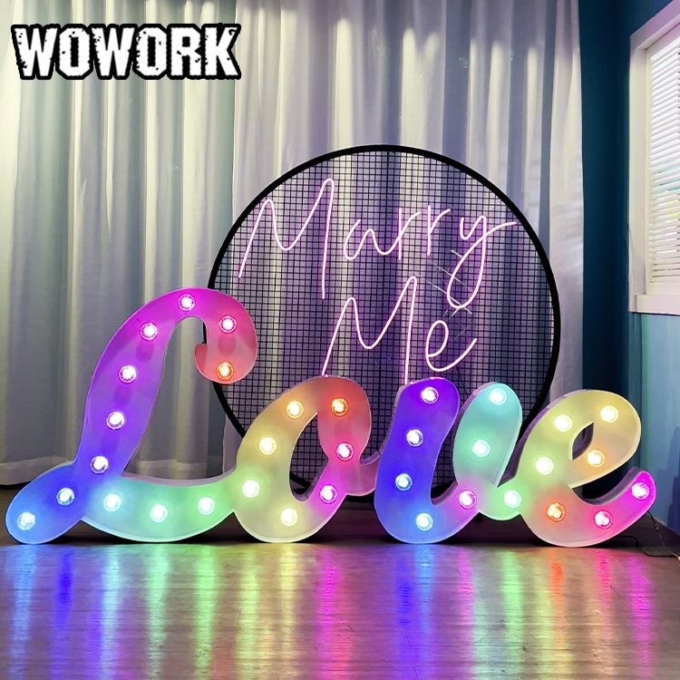 2024 WOWORK fushun new festive & party supplies stage decoration backdrop golden wedding backdrop stand metal for events