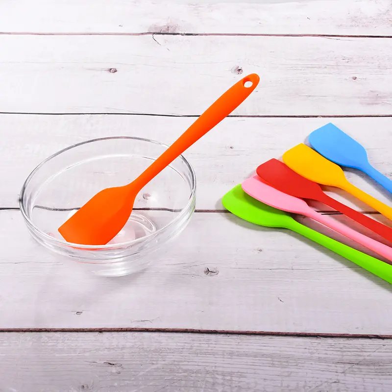 custom 8 inch silicone butter knife cream cake baking supplies Non Stick Pastry Baking Cooking Utensil Silicone Scraper Spatula