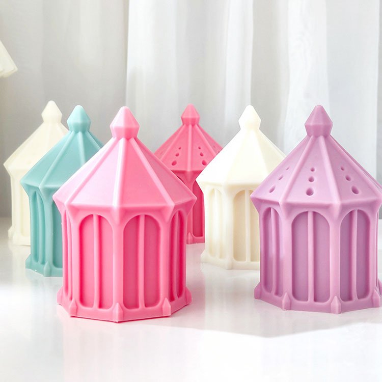 YS Castle Architectural Silicone Candle Mold Mosque Style Home Gypsum Decorations Casting Mould DIY Aromatherapy Candle Making