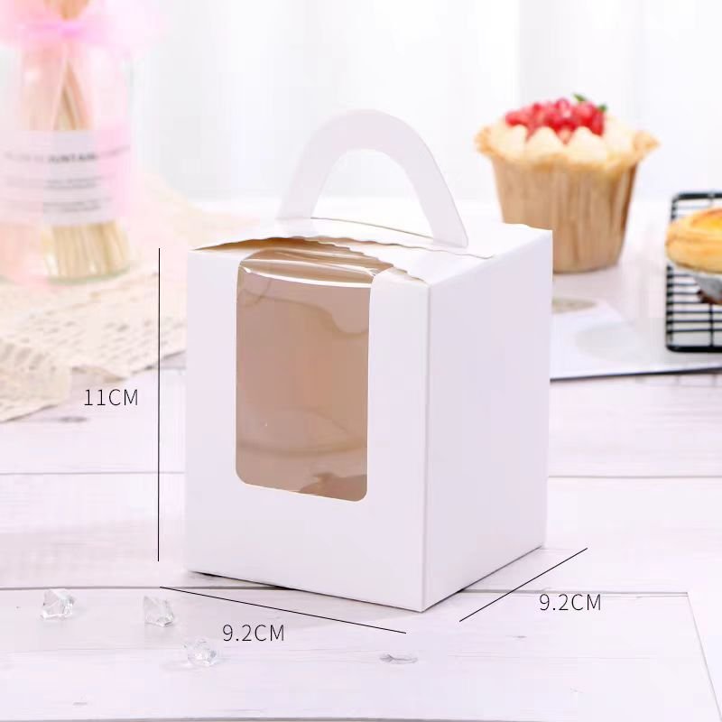 Cake Boxes 15.6*15.6*10 CM White Bakery Boxes with Window for Cakes Pastries Cookies Pie Cupcakes