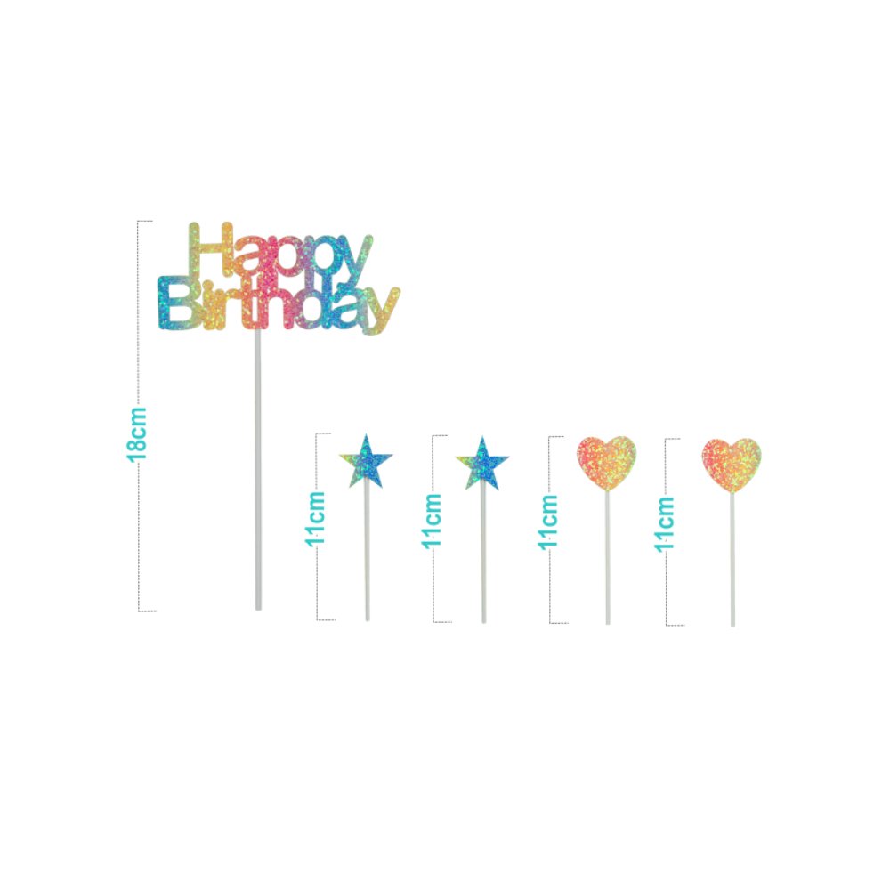 Paper Stick Animal Colorful Alphabet HAPPT BIRTHDAY Cake Flag Insertion BIRTHDAY Cake Decorating Supplies
