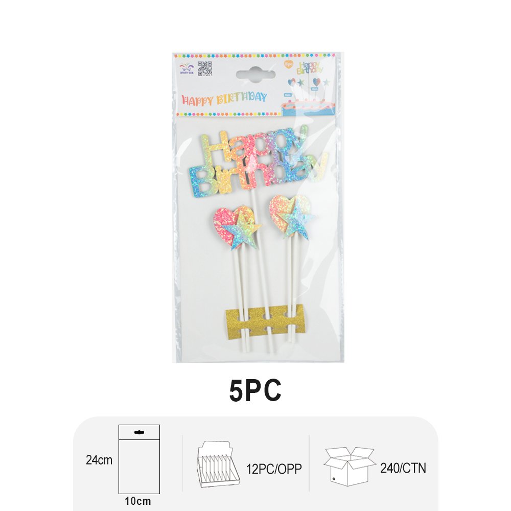 Paper Stick Animal Colorful Alphabet HAPPT BIRTHDAY Cake Flag Insertion BIRTHDAY Cake Decorating Supplies