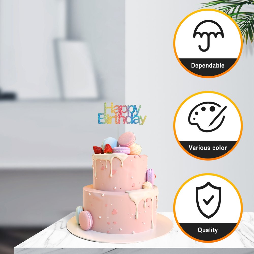 Paper Stick Animal Colorful Alphabet HAPPT BIRTHDAY Cake Flag Insertion BIRTHDAY Cake Decorating Supplies