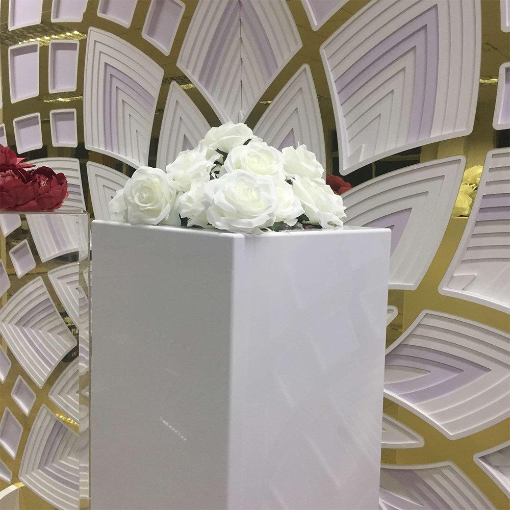 Wedding Supplier Acrylic Cylinder Cake Table Plinth Flower Pedestal Stand For Wedding Banquet Party Decorations