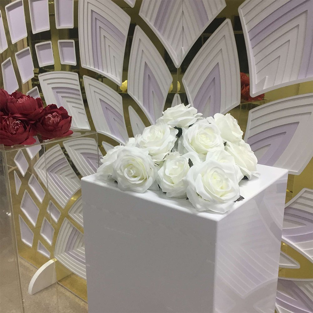 Wedding Supplier Acrylic Cylinder Cake Table Plinth Flower Pedestal Stand For Wedding Banquet Party Decorations