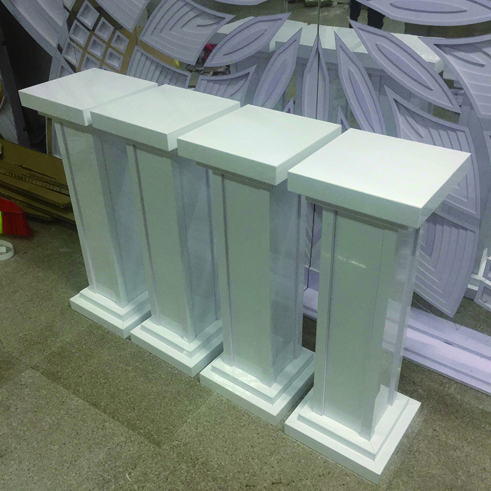 Wedding Supplier Acrylic Cylinder Cake Table Plinth Flower Pedestal Stand For Wedding Banquet Party Decorations