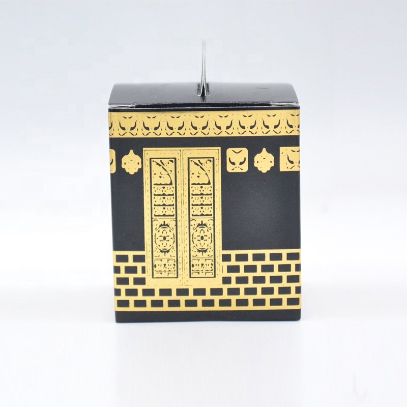 Mecca pilgrimage Kaaba design die cutting and gold foil Hajj favor box for Muslin festival supply