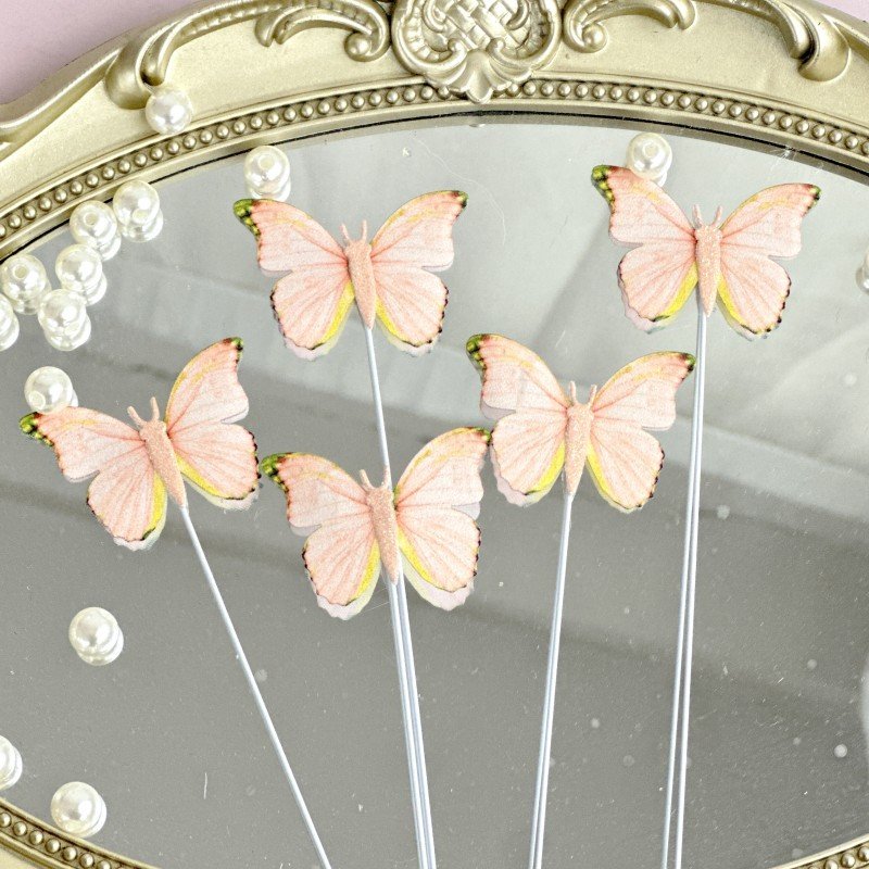 cake decorating supplies 5pcs cloth butterflies party birthday decoration ins butterflies cake topper