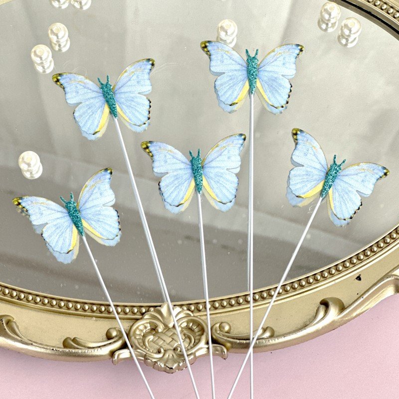 cake decorating supplies 5pcs cloth butterflies party birthday decoration ins butterflies cake topper
