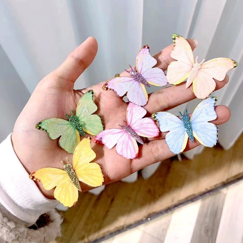 cake decorating supplies 5pcs cloth butterflies party birthday decoration ins butterflies cake topper