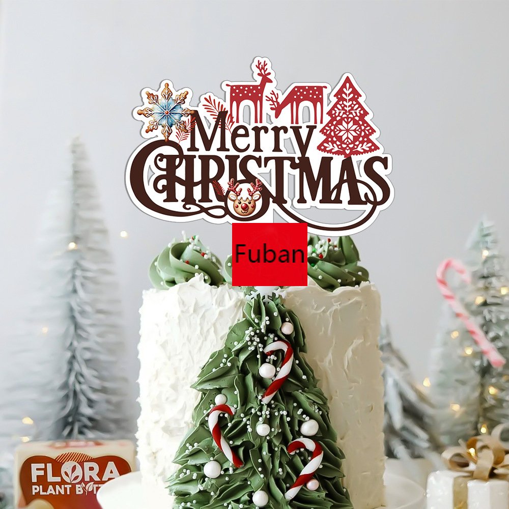 Custom Acrylic Cake Decorating Supplies-Merry Christmas Happy New Years Baking Cake Topper Party Thanksgiving Halloween