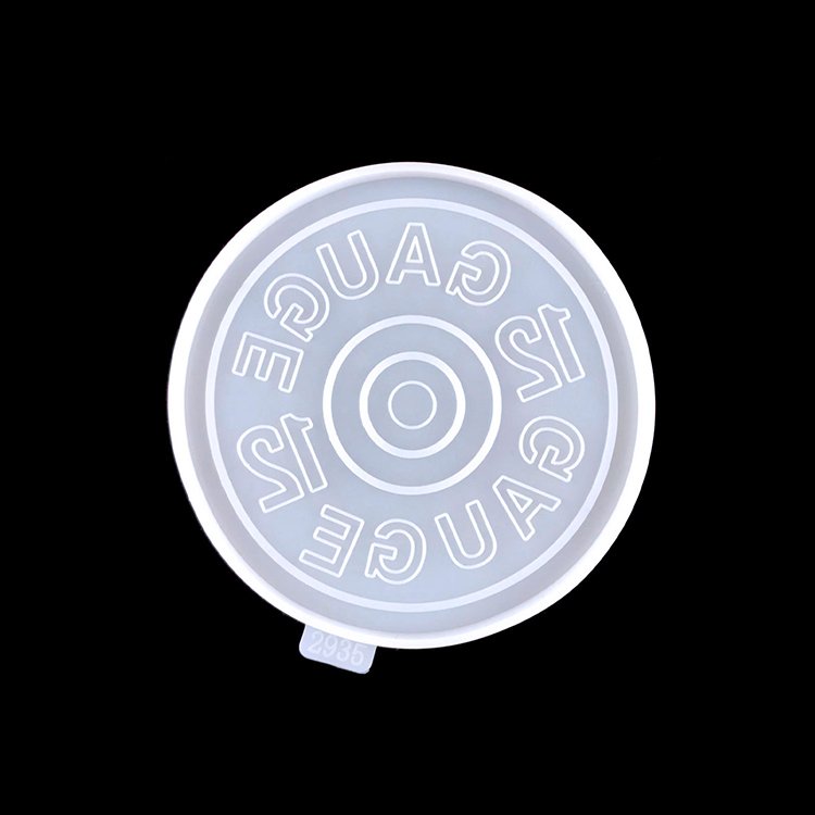 YS Shotgun Shell Resin Coaster Mold Silicone DIY Art Crafts Jewelry Trinket Holder Plaster Tray Mould Home Decoration Tools