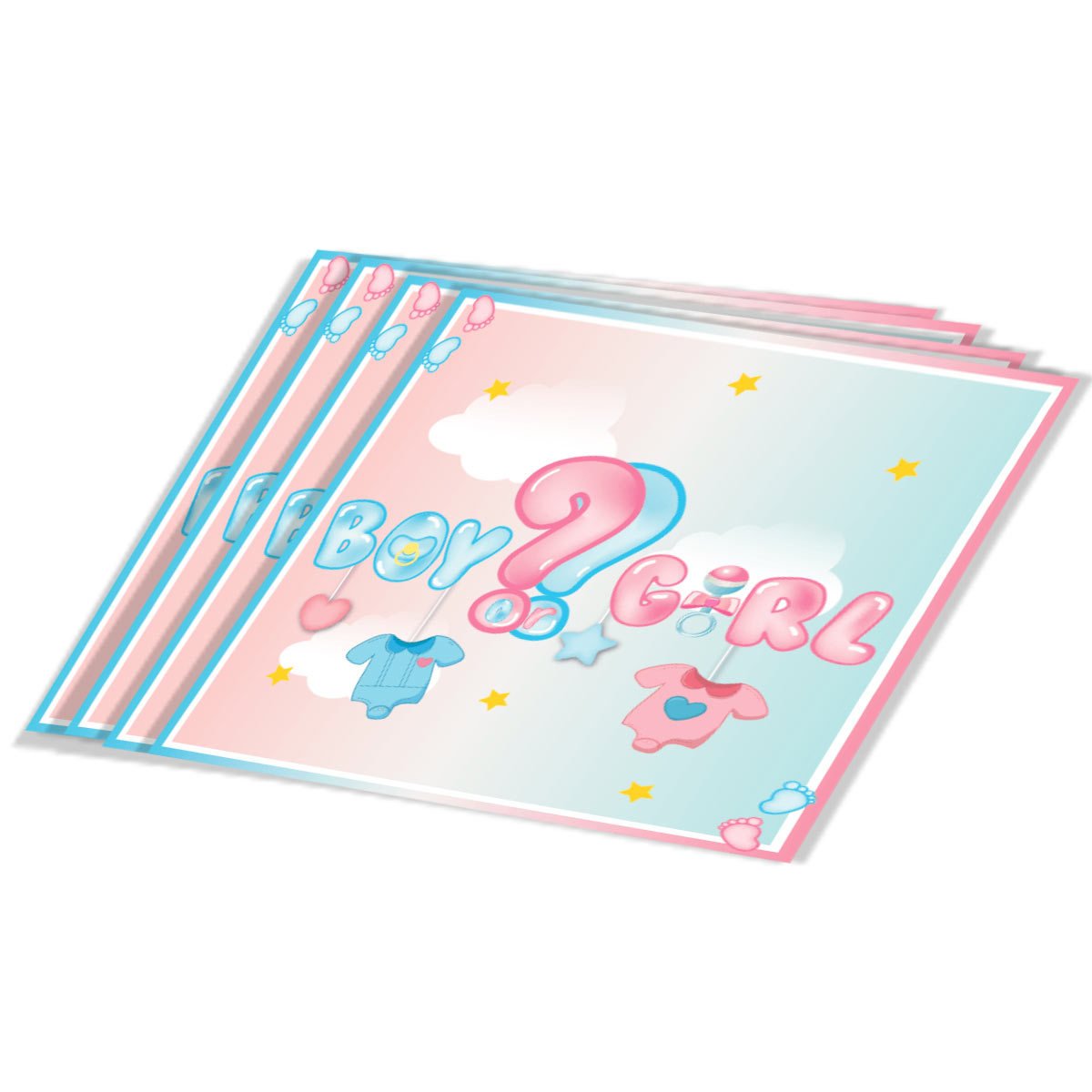 Gender Revealing Theme Party Boys And Girls Tableware Set Paper Cups Banners Tablecloths Plate Balloons
