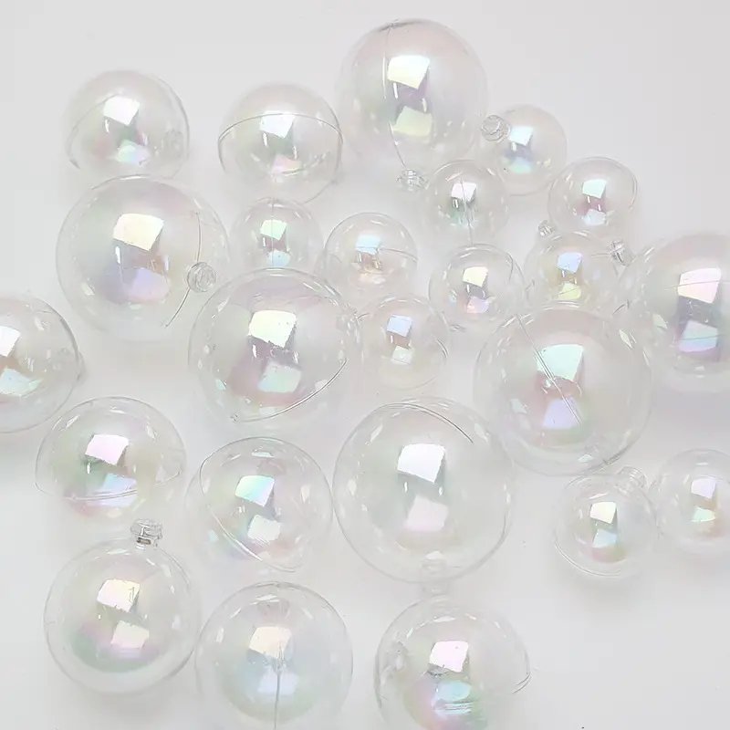 hot selling transparent plastic silver White pink color cake ball toppers for Wedding Anniversary and birthday party