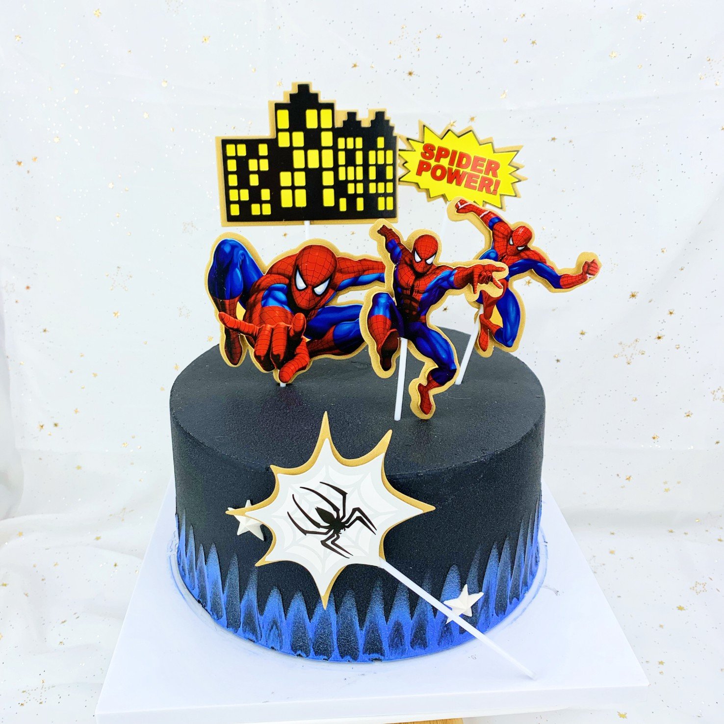 Spiderhero Happy Birthday Cake Topper Spider Theme Happy Birthday Cake Decoration For Boy Birthday Party Supplies