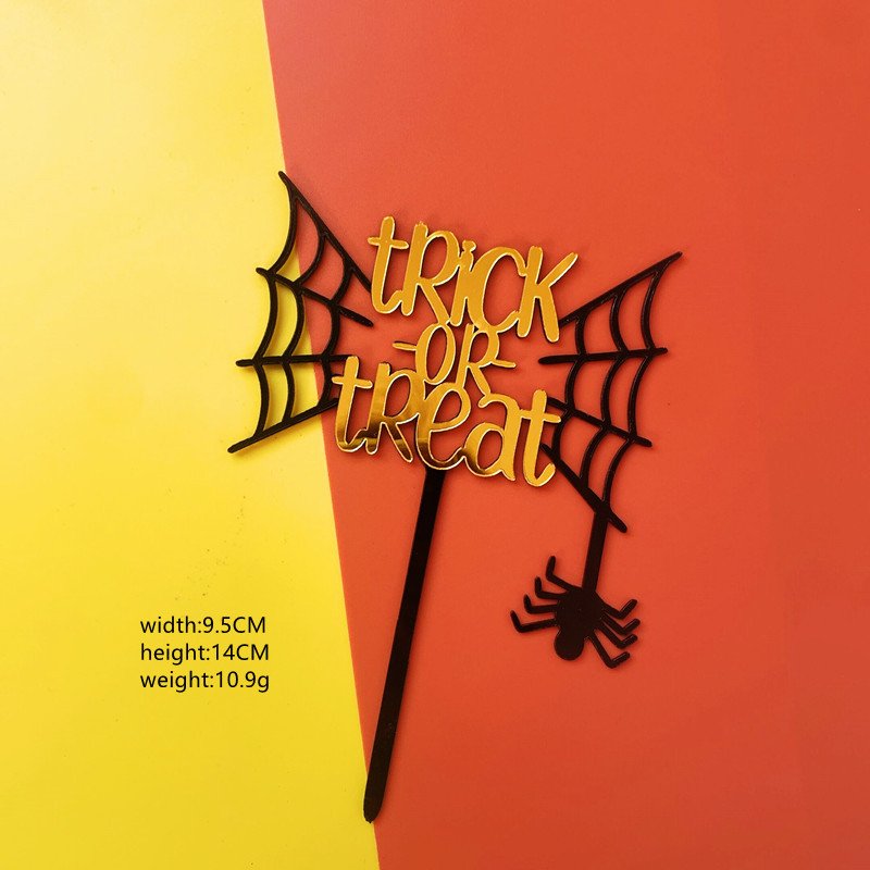 Happy Halloween Acrylic Cake Toppers Factory Supplied Party Supplies for Halloween Cake Decorations