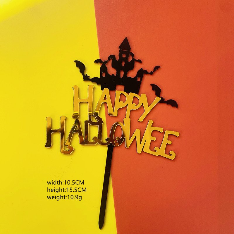 Happy Halloween Acrylic Cake Toppers Factory Supplied Party Supplies for Halloween Cake Decorations