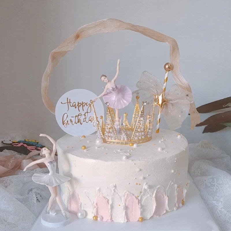 Ballet Girls Cake Topper 3 Pcs Ballerina Cake Decorations For Birthday Ballet Party Supplies