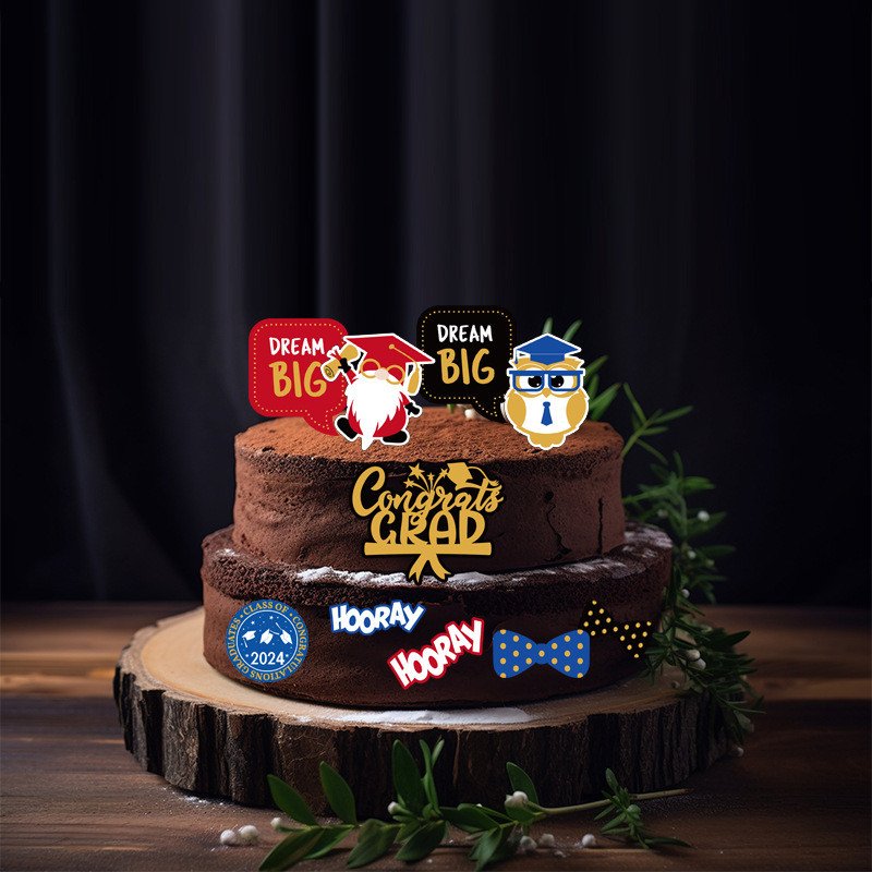 Hot Sale Popular Graduation Season Sticky Rice Paper For Cake Decoration Edible Wafer Paper Printing Doctoral Hat