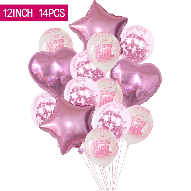Baby Shower Boy Girl Decorations It's a Boy It's a Girl Balloon Oh Baby Cake Topper Photo Props Gender Reveal Kid Party Supplies