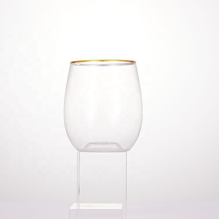 Dessert Cups with Lid Composable Cold Food Vegetable Fruit Salad Yogurt Cake Clear Pet Plastic Round Disposable Party Wine Glass
