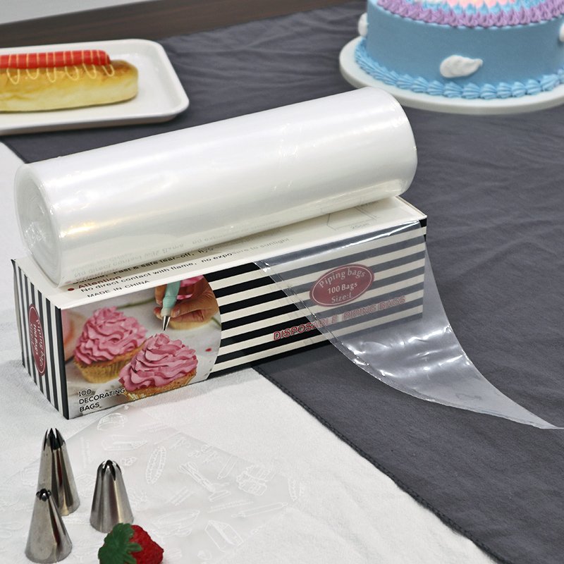 Customizable Seamless Pastry Piping Bag for Cake Decoration Essential Bakery Equipment Restaurants Includes Stand Cutter Tray