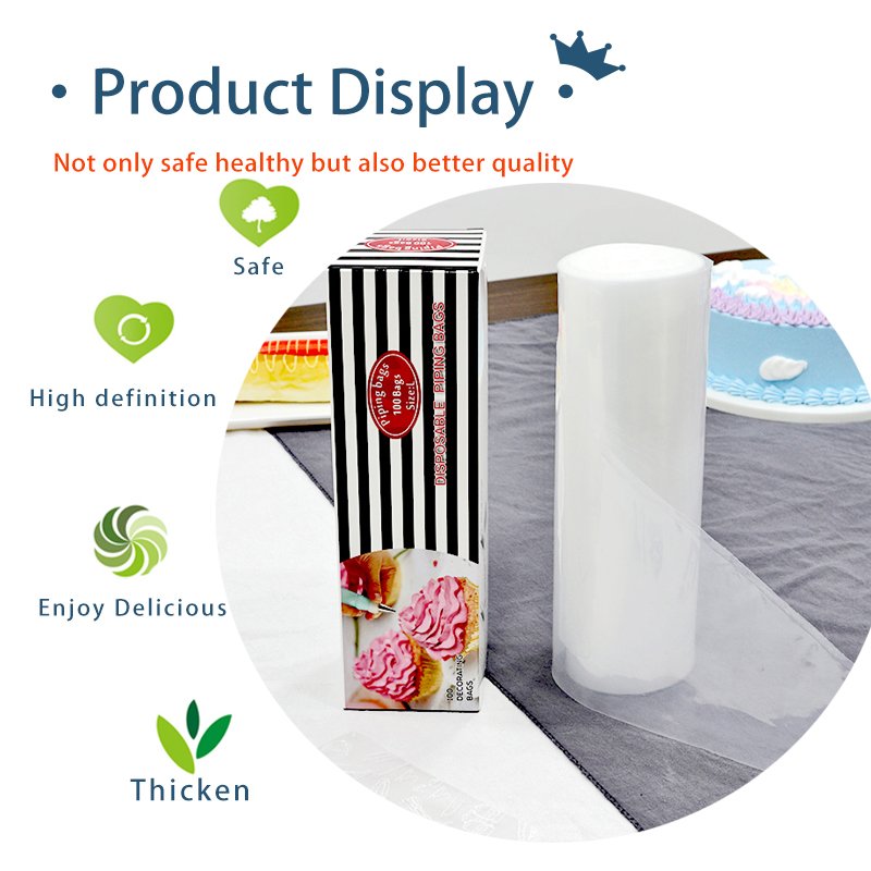 Customizable Seamless Pastry Piping Bag for Cake Decoration Essential Bakery Equipment Restaurants Includes Stand Cutter Tray