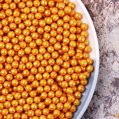 Gold white 2mm4mm7mm edible 500g cake sprinkles in bag patisserie restaurant supplies cake decorating popular accessory gateau