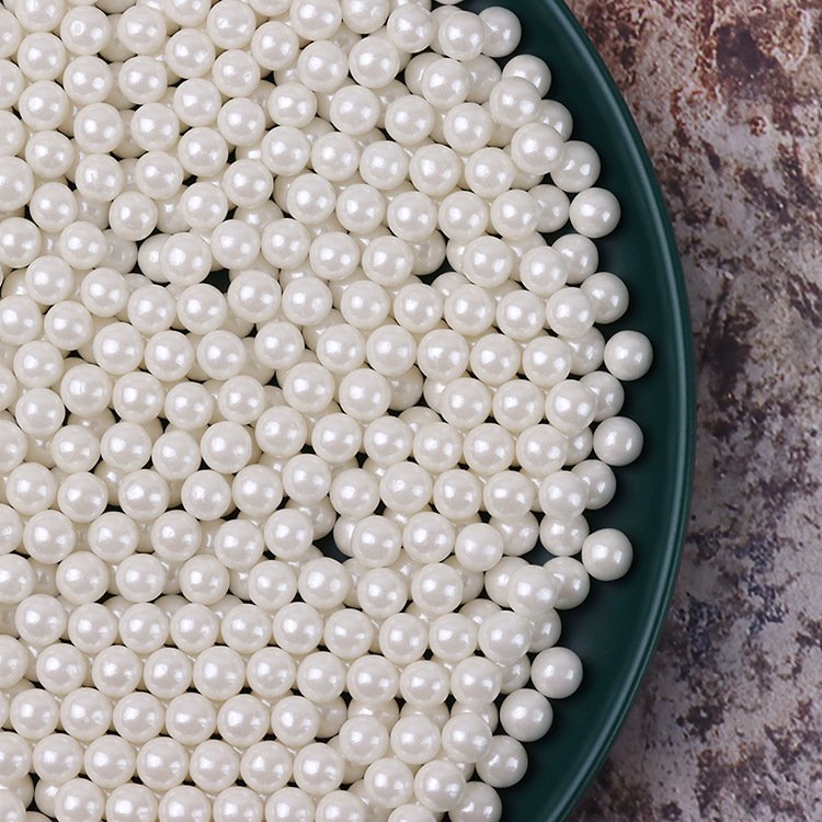 Gold white 2mm4mm7mm edible 500g cake sprinkles in bag patisserie restaurant supplies cake decorating popular accessory gateau