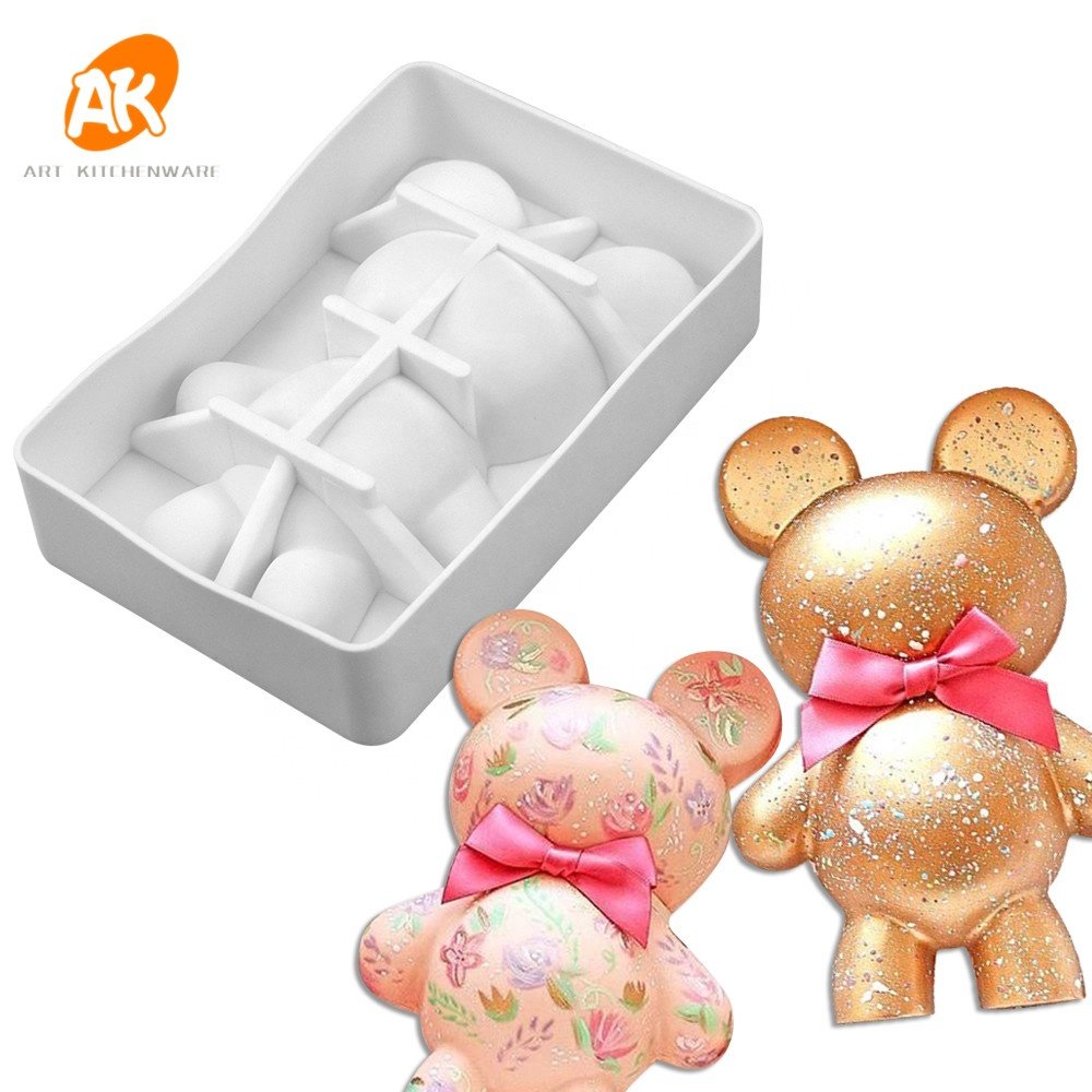 AK Bear Shape Silicone Mousse Cake Molds for Bakery Pastry Baking Tools Chocolate Moulds Cake Tools MC-308/MC-318
