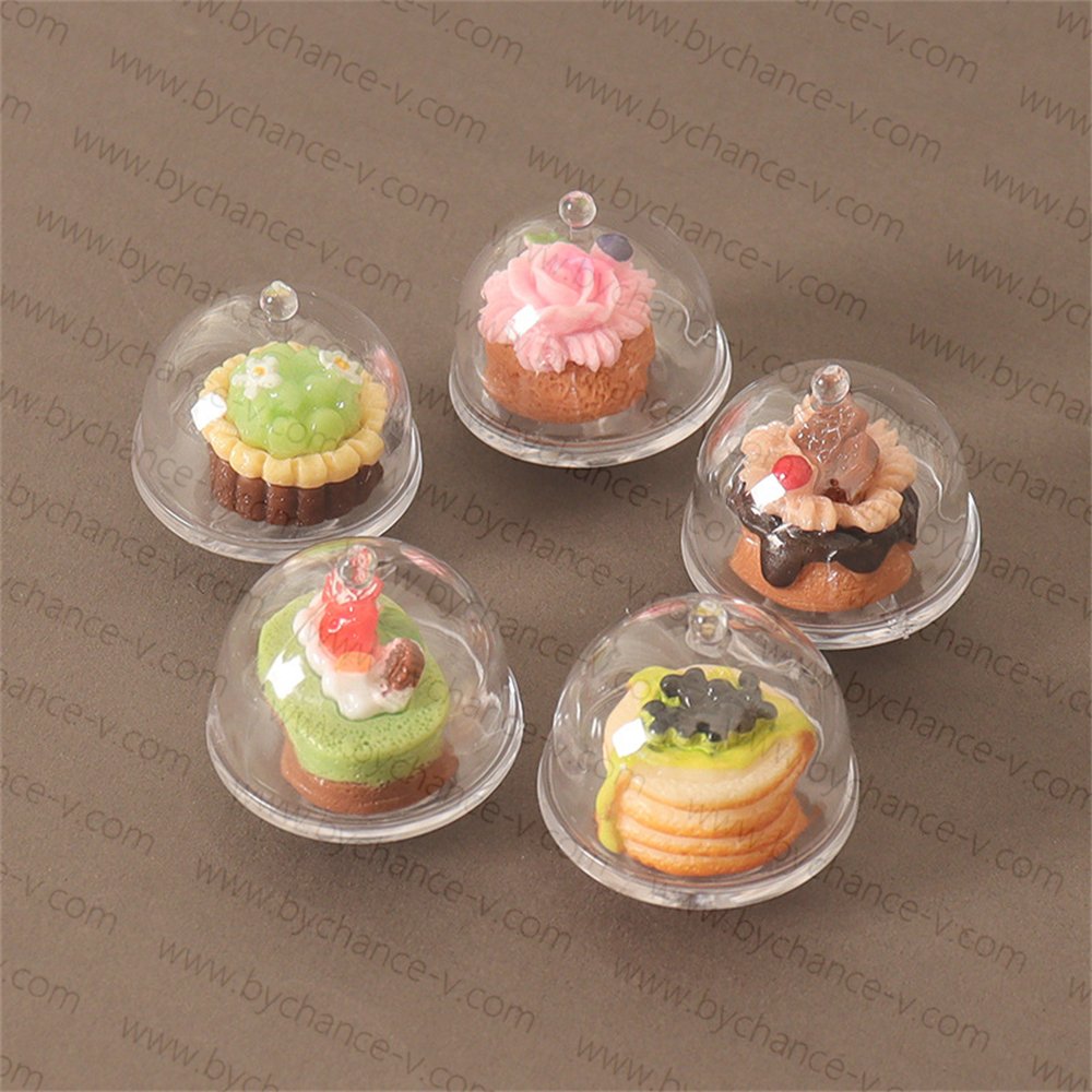 wholesale dollhouse accessories artificial tiny cake with coffee teacup tableware kits miniature kitchen dessert bakery toys