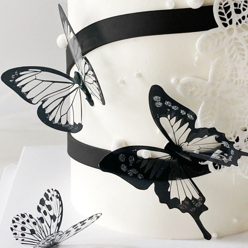 2024 New Butterfly Set Multiple styles to choose from Wholesale New Hot party cupcake decoration Paper Butterfly cake toppers