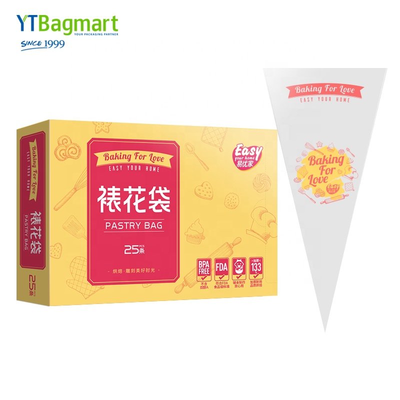 Disposable Pastry Bags Anti Burst Piping Bags for Cream Frosting Cakes and Cookies Decoration