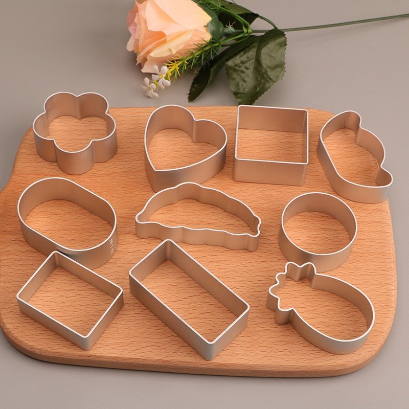 2024 Cookie Cutters Moulds Aluminum Alloy Cute Shape Candy Shape Biscuit Mold DIY Fondant Pastry Decorating Baking Tools