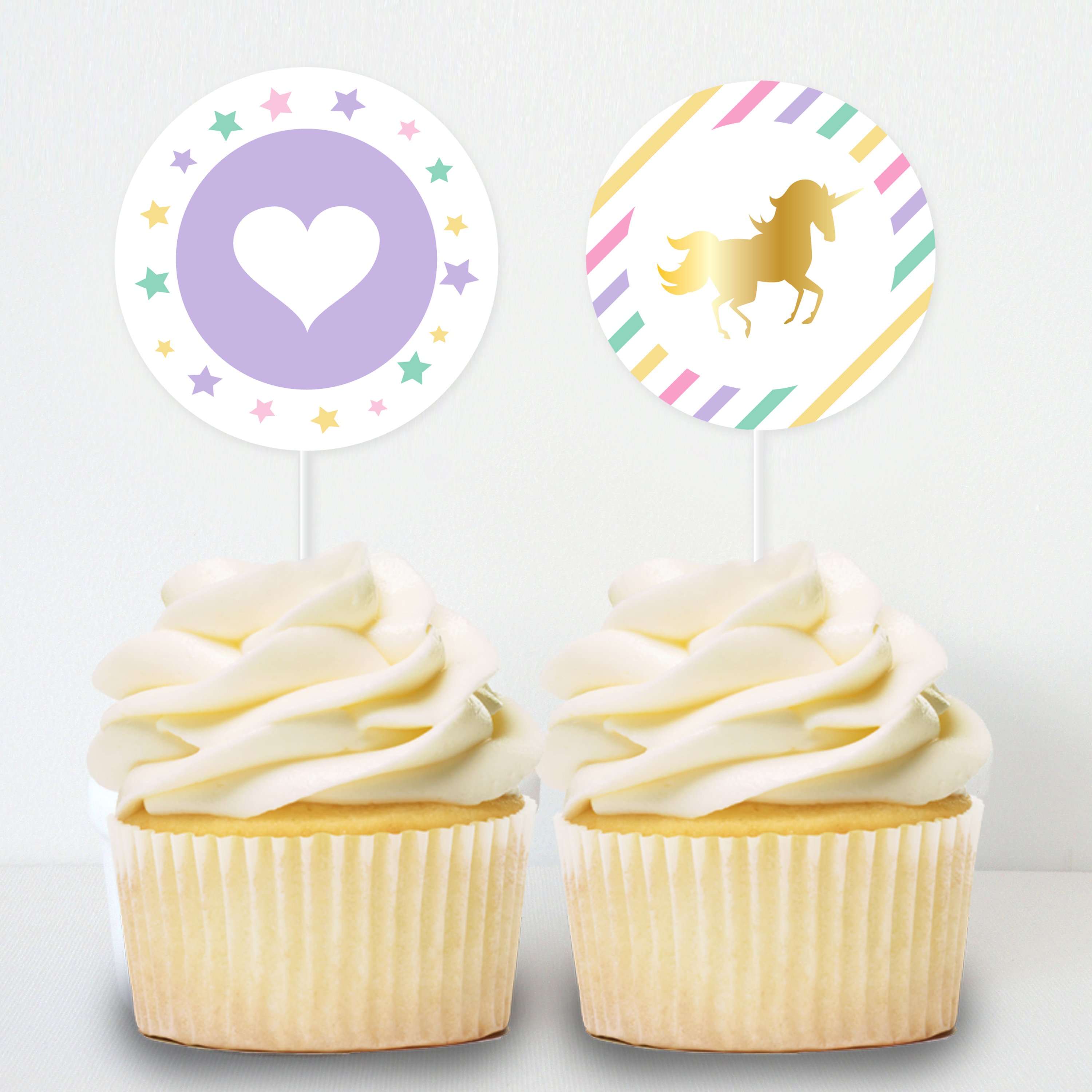 Cute Unicorn Birthday Wedding Party Cake Decoration Cupcake Topper Photos Props And Party Supplies