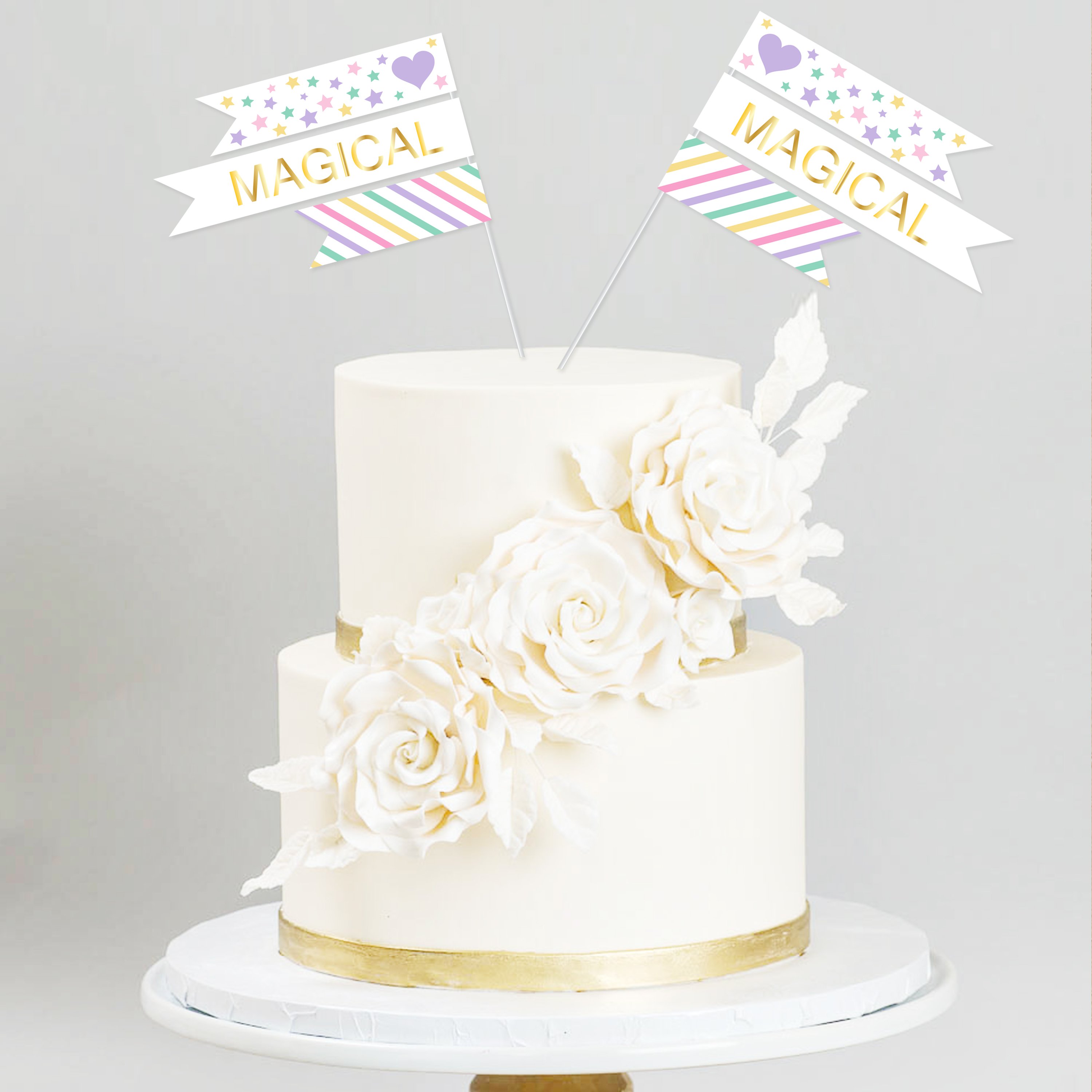Cute Unicorn Birthday Wedding Party Cake Decoration Cupcake Topper Photos Props And Party Supplies