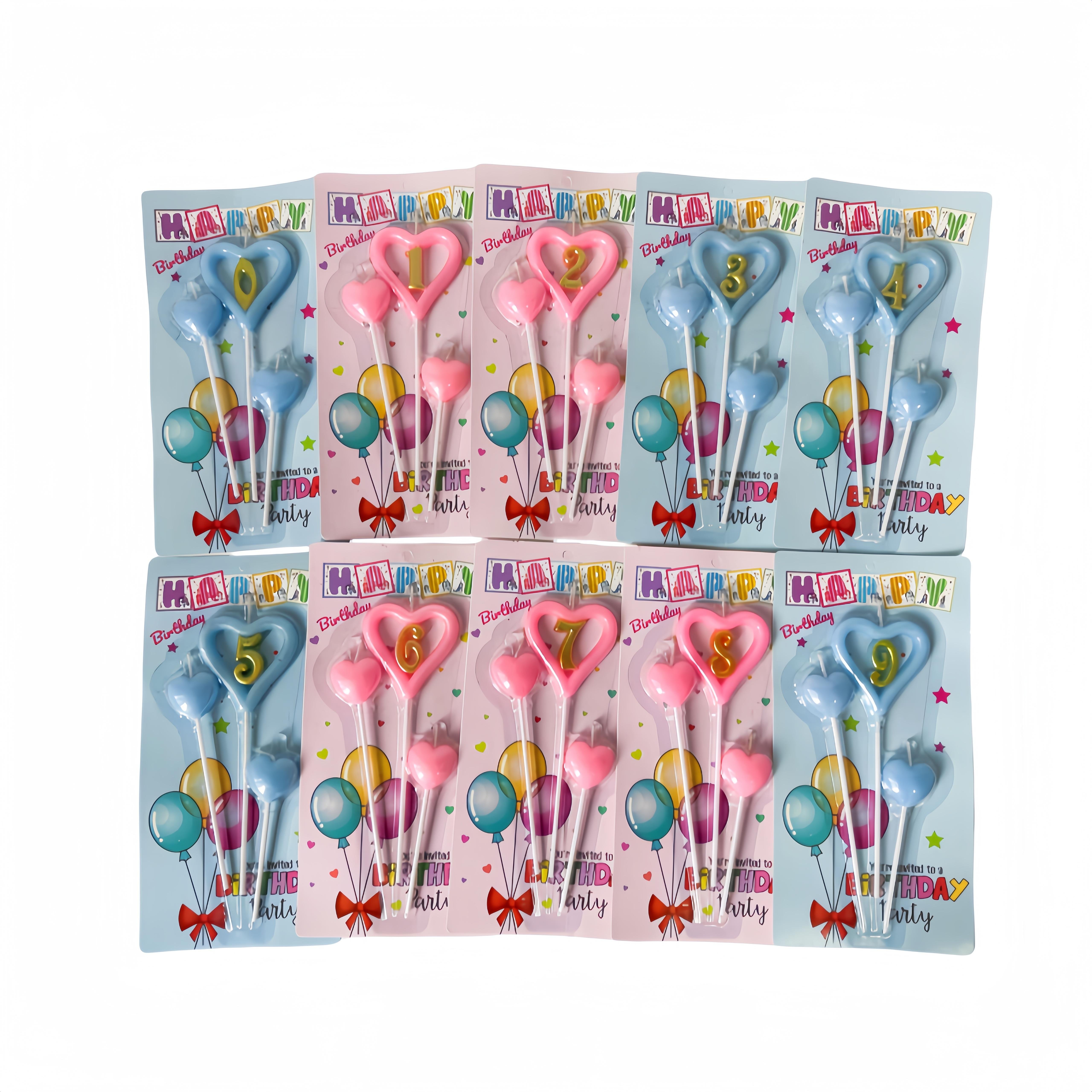 Happy Birthday Candles 0-9 Numbers Candle Birthday for wedding Party Cake Decorating Supplies