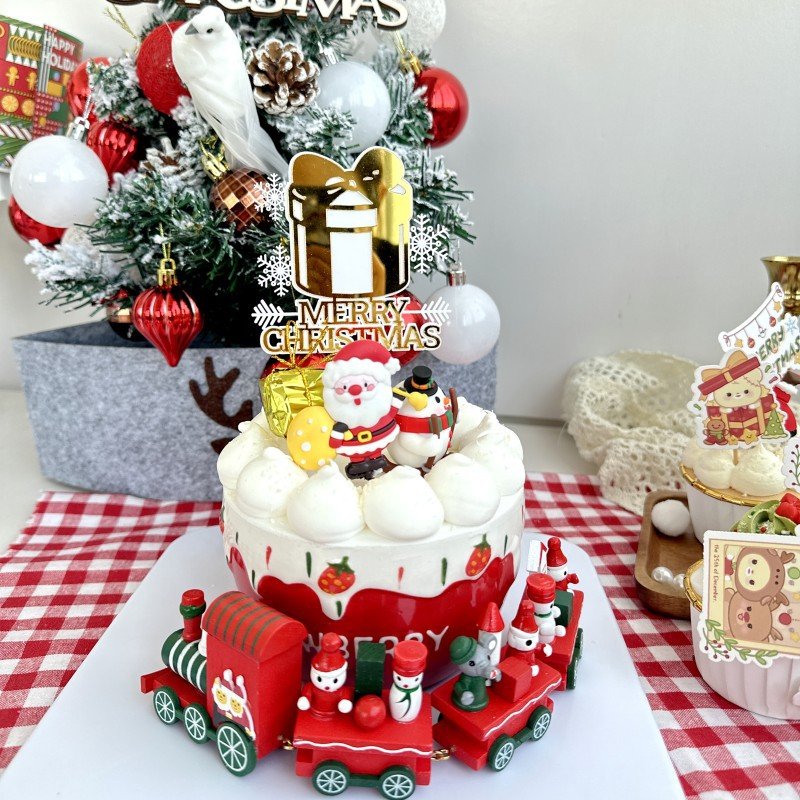 New arrival Merry Christmas acrylic cake toppers for cake decoration party supplies