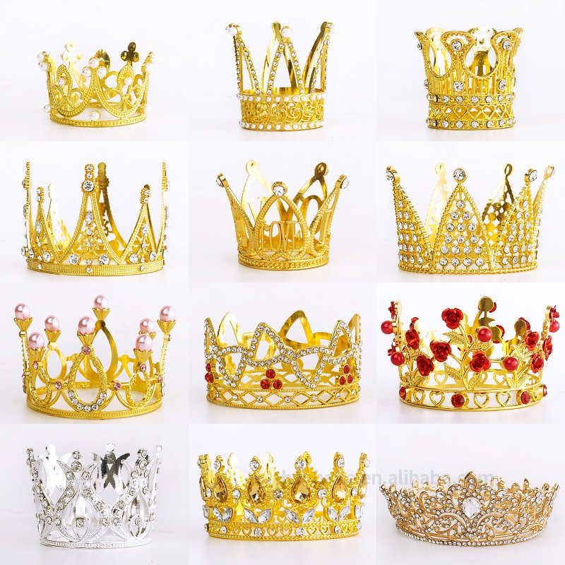 Wholesale cake decoration mini alloy crowns party supplies cake accessories cake topper wedding valentine's day crown