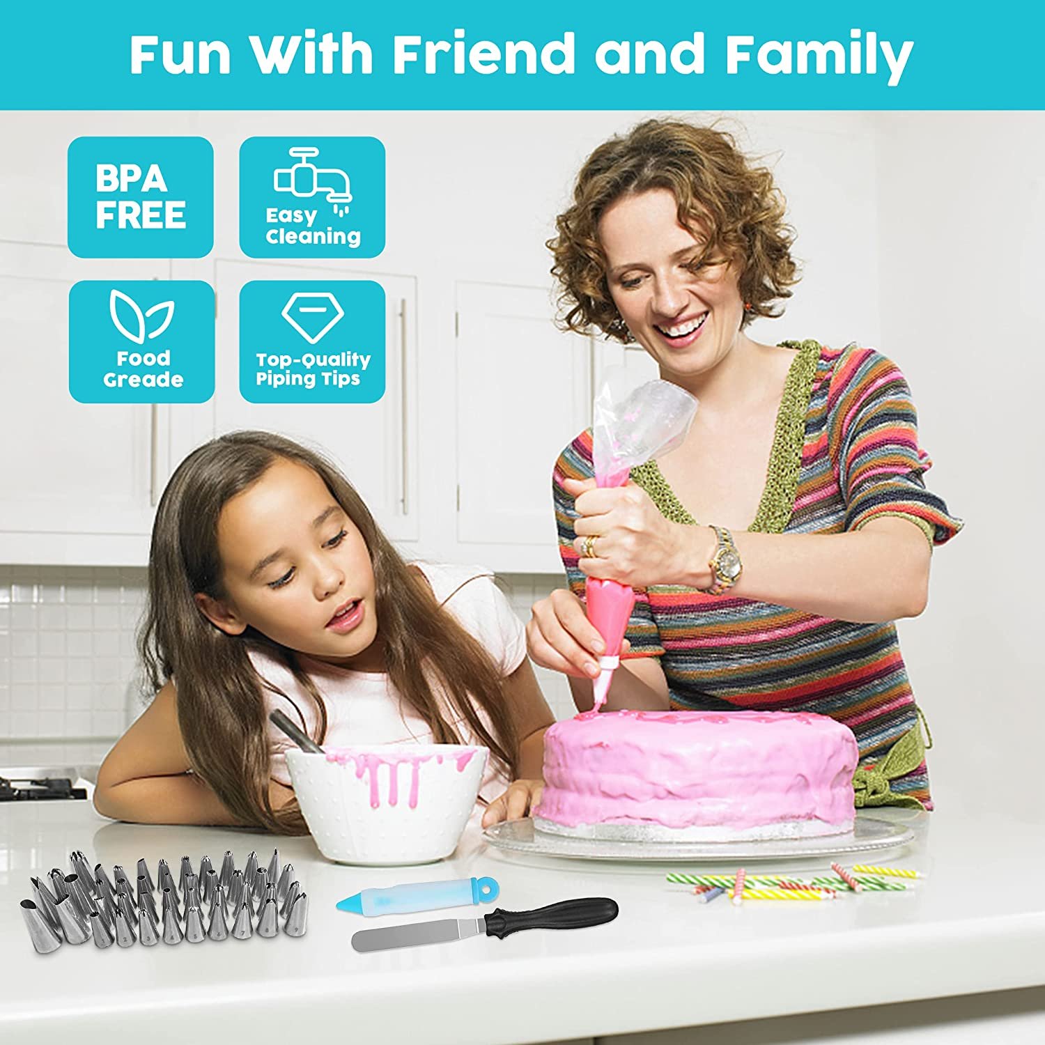 Cake Tools For Decorating 228PCS Baking Supplies Cake Tools For nozzle set Baking Pastry Tools Set With Storage Box