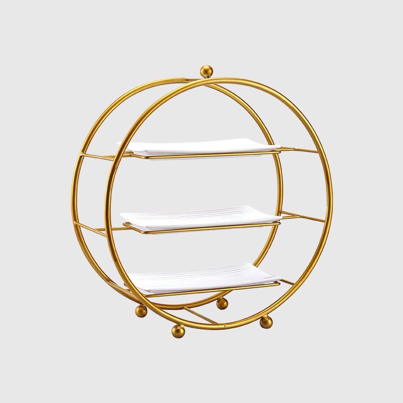 3 Tier Gold Metal Bird Cage Wedding Cup Cake Golden Party Buffet Riser Display Dessert Food Cake Stand Set For Wedding Cakes