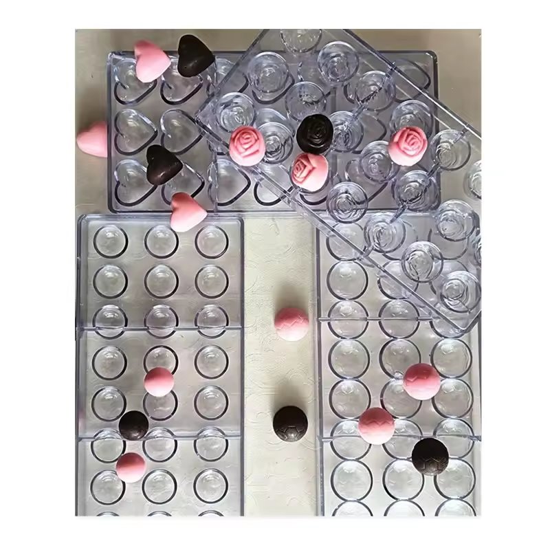 3D hard plastic candy chocolate bar mold Non-stick BPA-Free High Quality Cake Tool chocolate molds polycarbonate mould