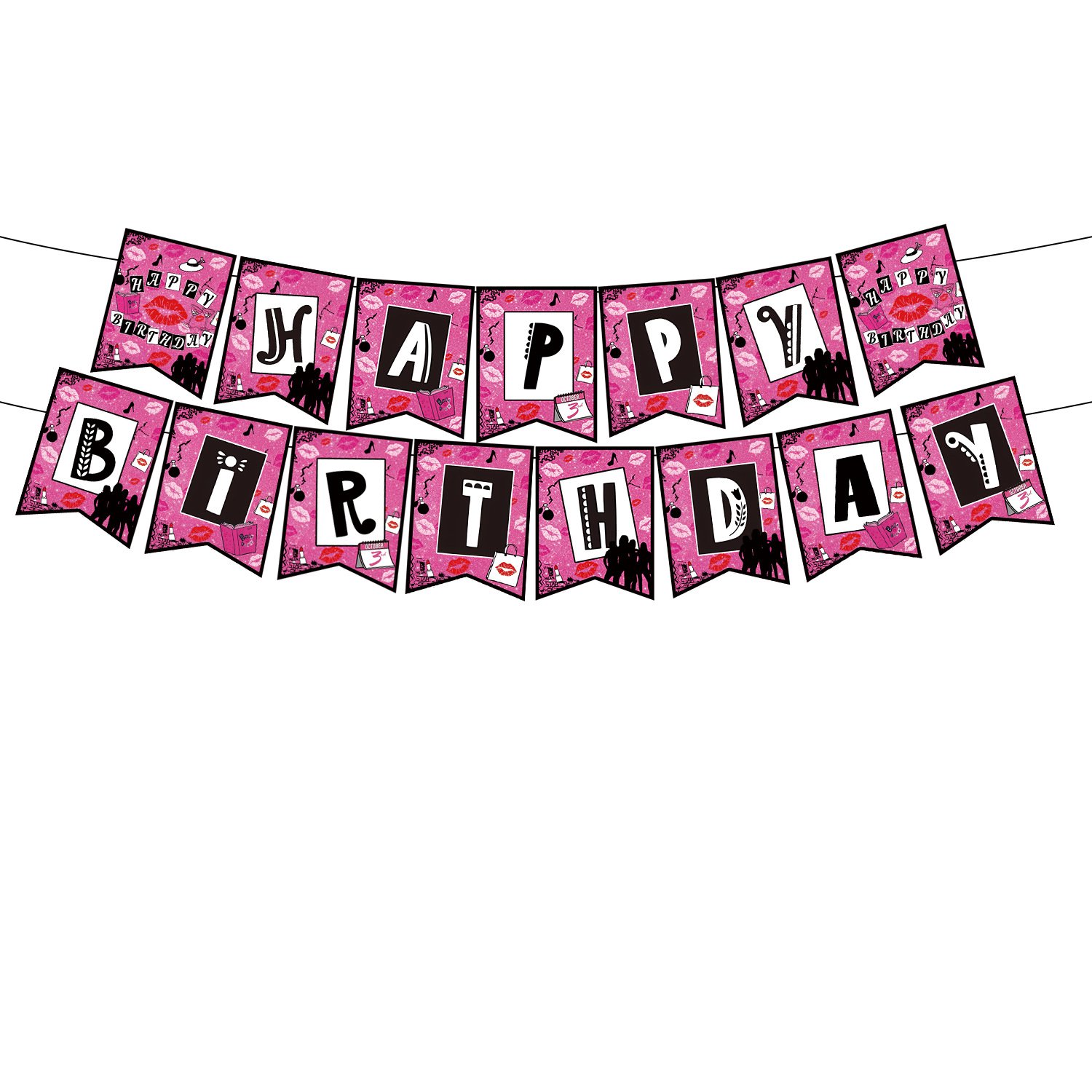 In Stock Girls Theme Party Tableware Supplies Birthday Paper Plate Flag Cake Toppers Knife Fork Spoon Tableware Decoration Set