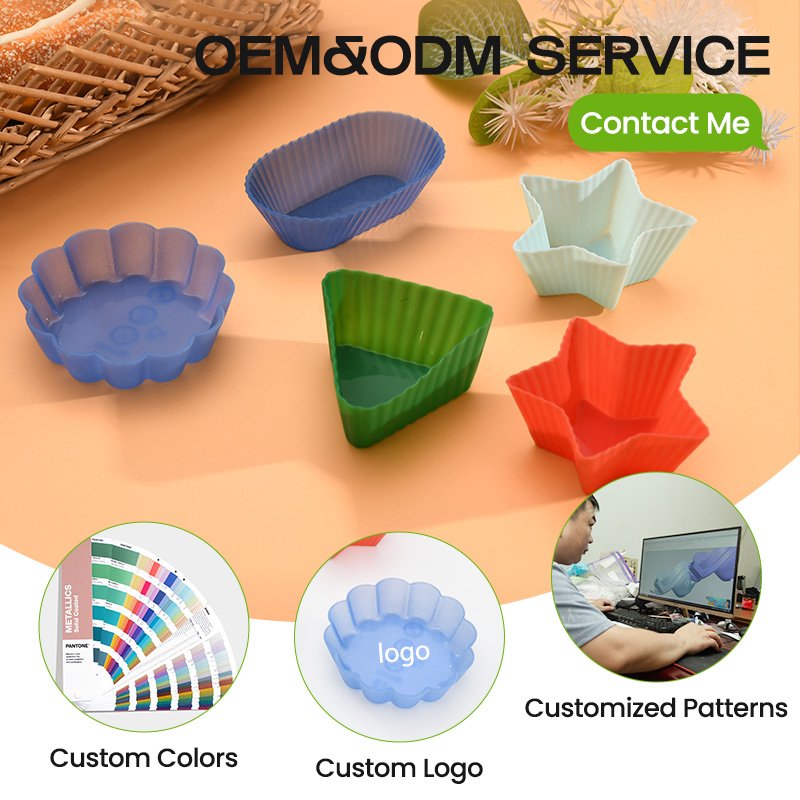 Home Kitchen Cooking Supplies Custom Cake Decorating Tools Silicone Mini Cake Molds Round Non-stick Materials