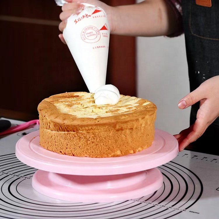 Popular plastic cake rotating turntable cake stand for cake decoration supplies