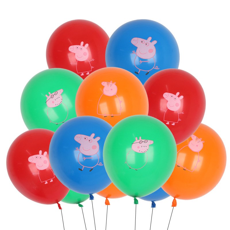 Pink Pig birthday decoration set theme party cartoon cake toppers balloons party decorations supplies cake topper paper