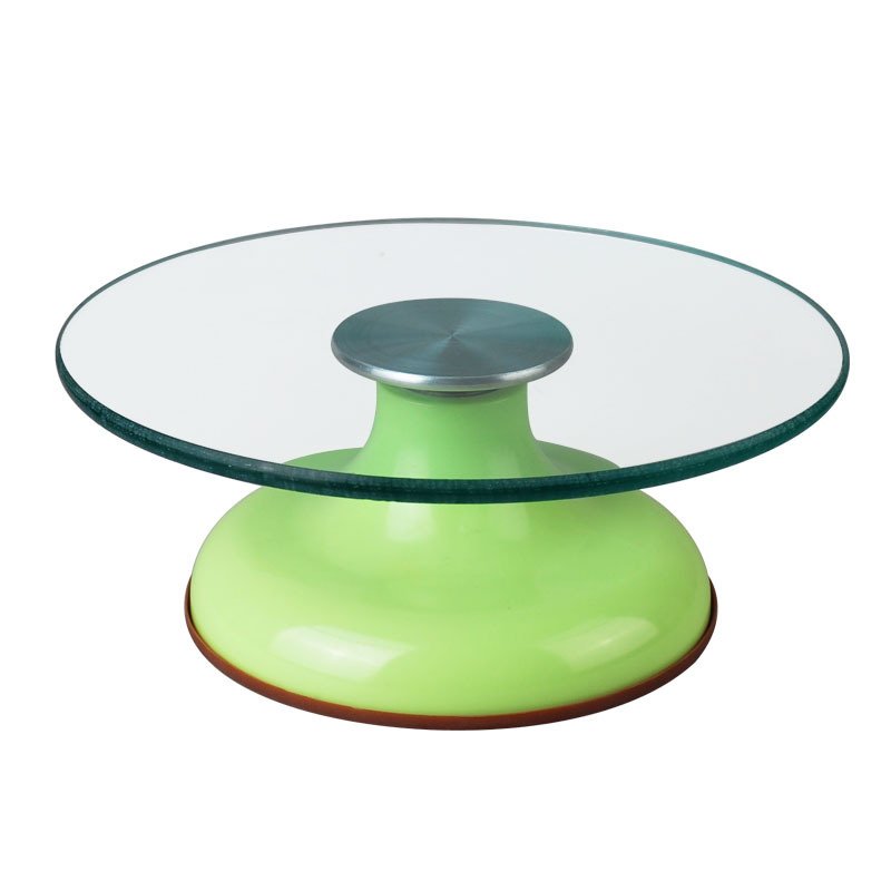 Customized 12inch Tools Decorating Stand Tempered Glass Base Giratoria Para Pastel Cake Turntable Cake Decorating Supplies