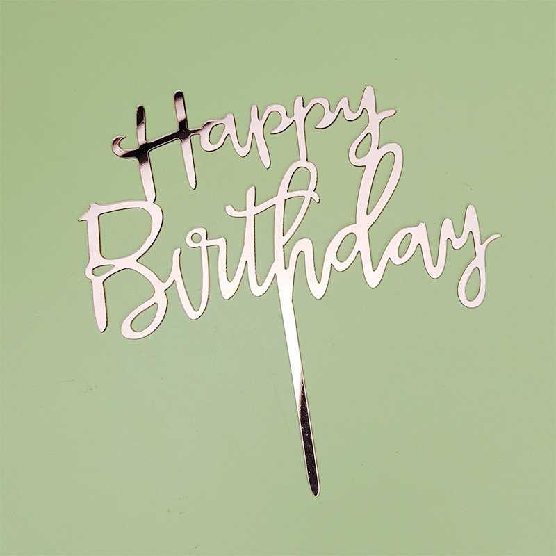 Acrylic Happy Birthday cake toppers Festival Party Decoration Dad and Mom's Birthday